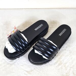 Muk Luks Black Sun Catcher Slide Sandals